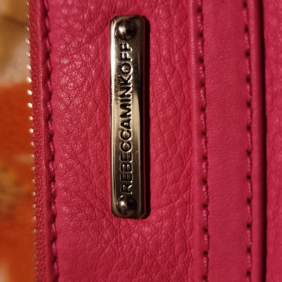 Rebecca Minkoff Bright Pink Leather Purse. 28 Long, 9x6 Body. Excellent Used. - Picture 2 of 8